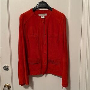 Orange Suede Jacket w/ Fringe 🧡🤠